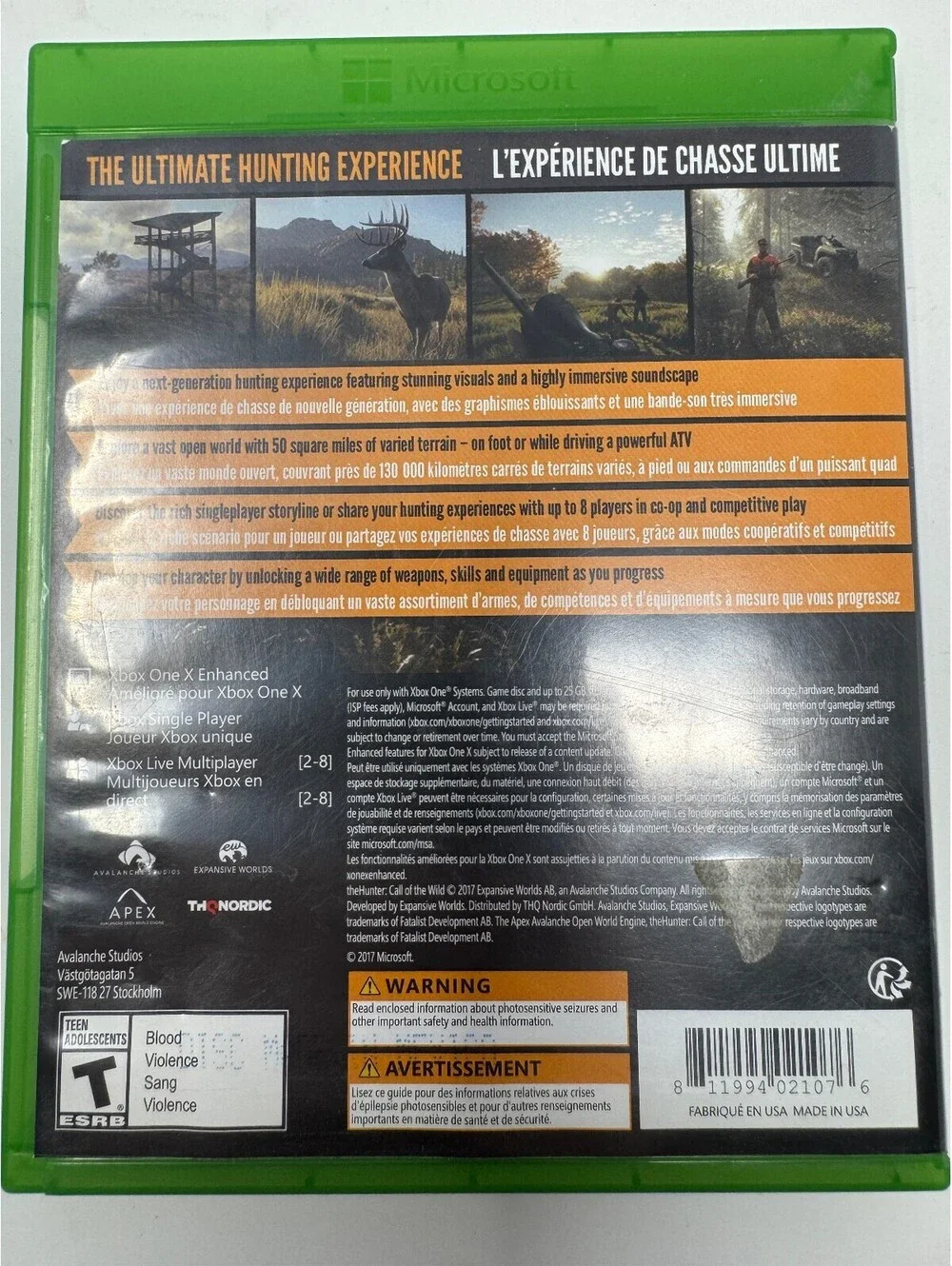 the Hunter: Call of the Wild - 2019 Edition (Xbox One, 2018) Complete tested VG